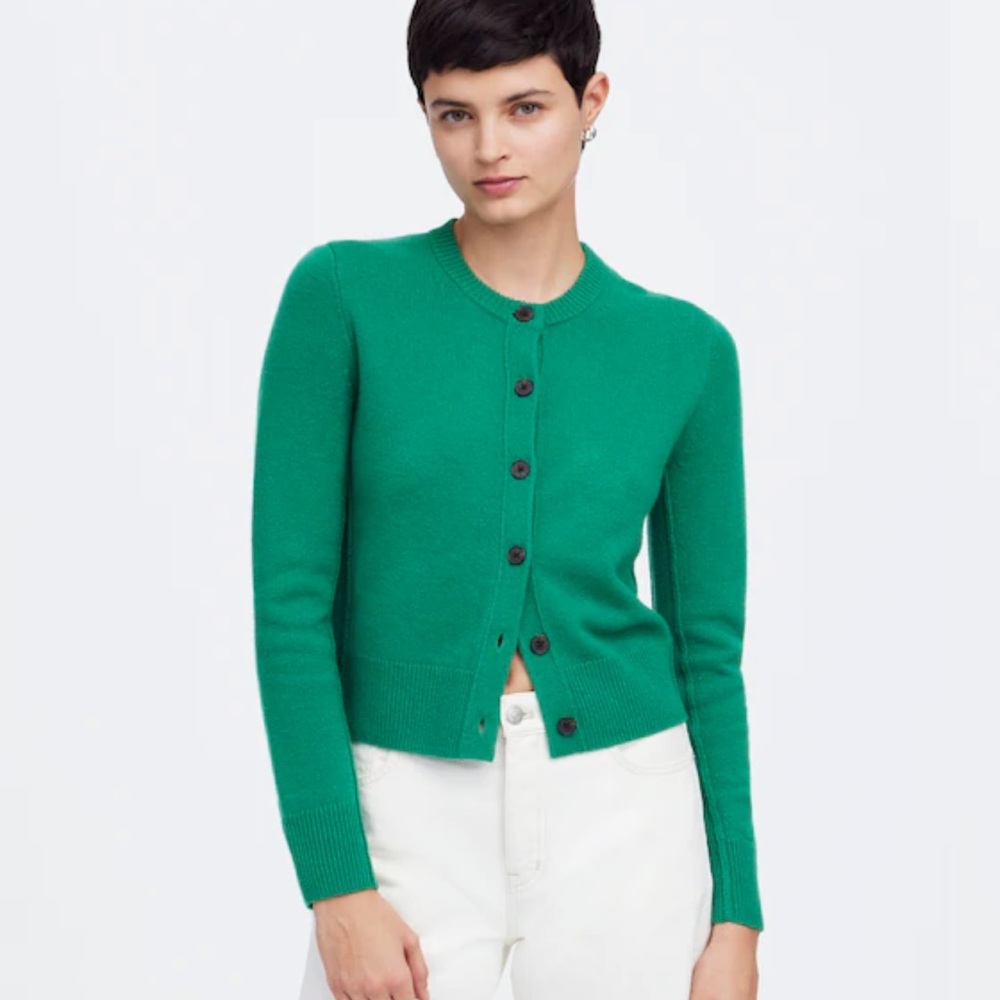 Madewell Emerald green cashmere cardigan